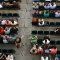 Overhead shot of crowd watching a sports event.